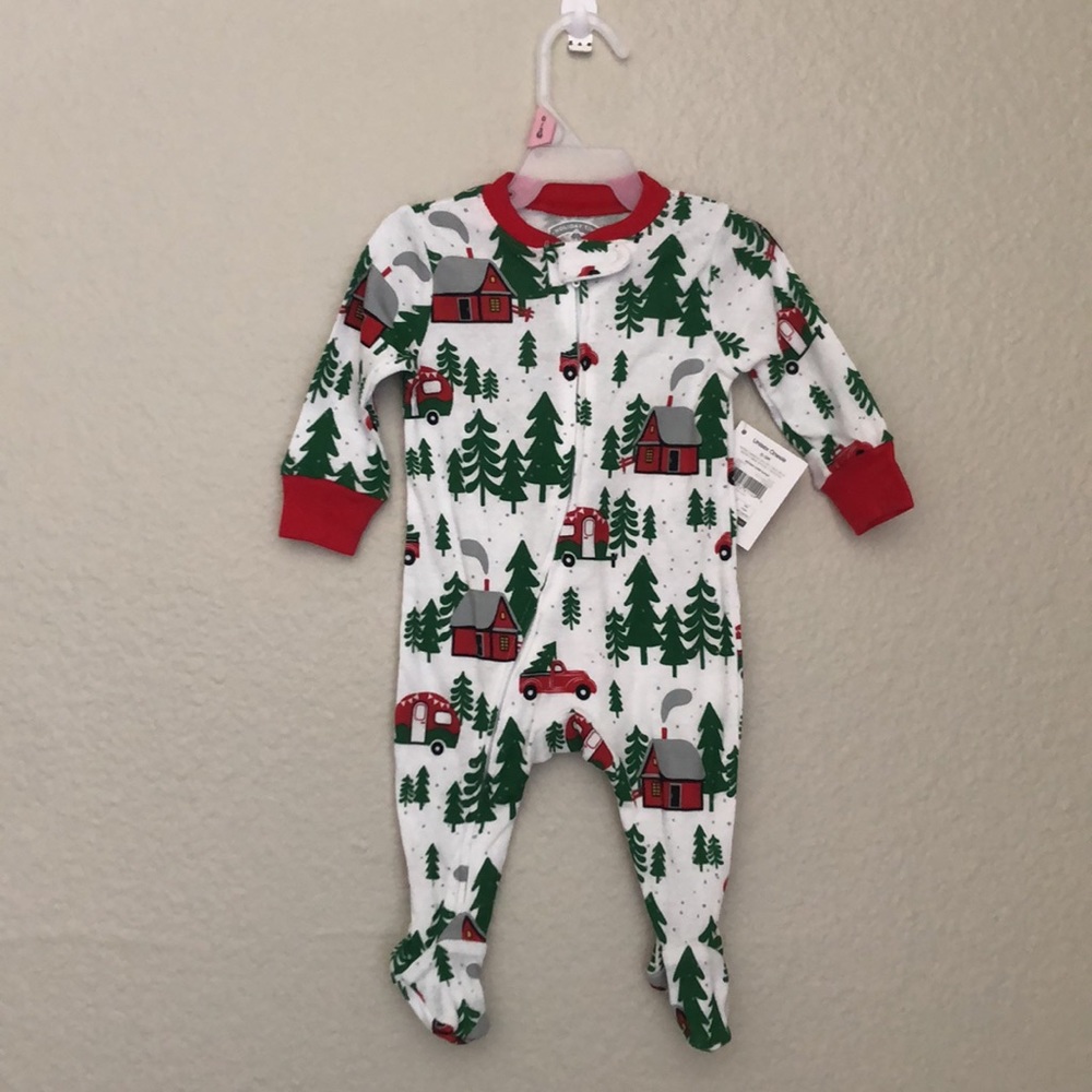 Holiday Time Baby Christmas Cotton Pajama Sleep and Play 0/3 M